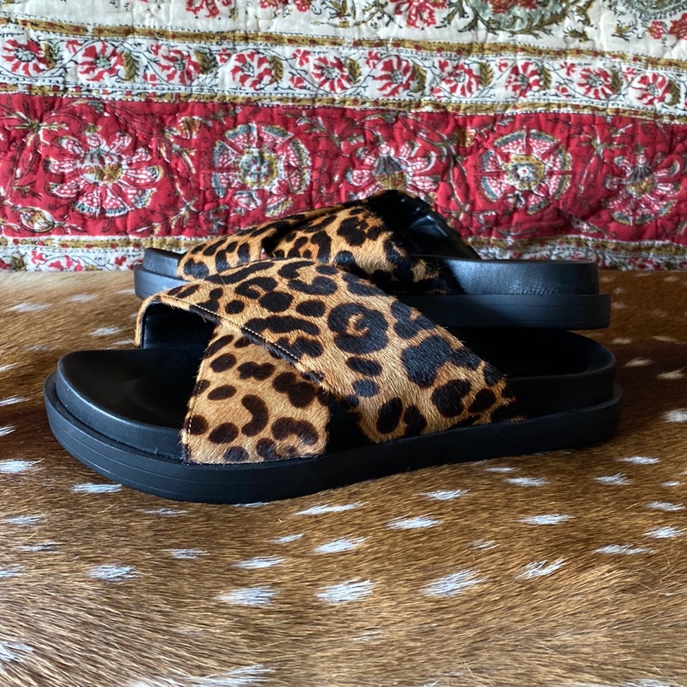 Brand New Aerosoles Lina Leopard print slide sandals 🐆